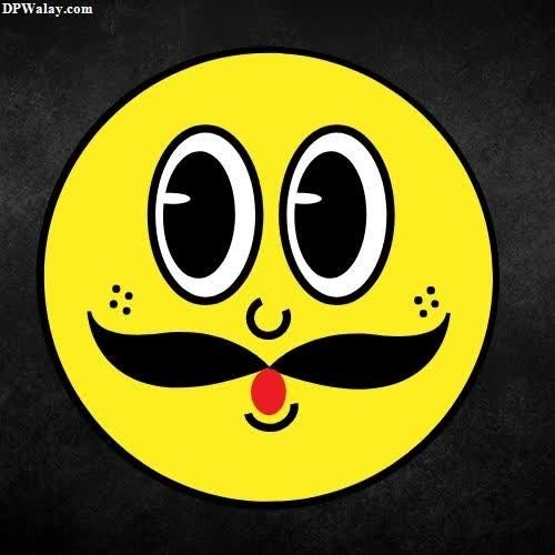 a smiley face with a mustache and mustache images by DPwalay
