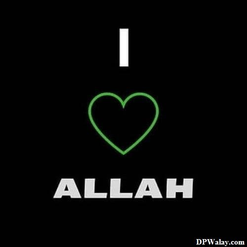 islamic whatsapp dp - a heart with the word allah in arabic-70hP