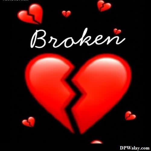 broken heart with the word broken