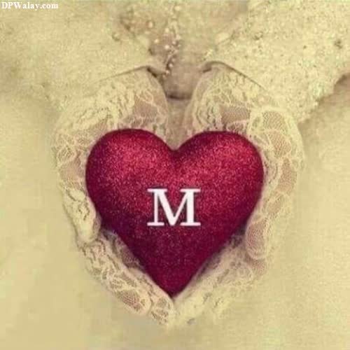 a heart with the letter m in it-WWSl m name dp love