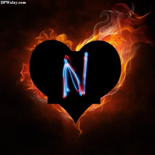 a heart with the letter m in it