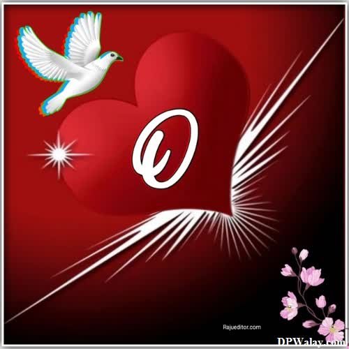 a heart with a dove and a dove flying over it o dp 