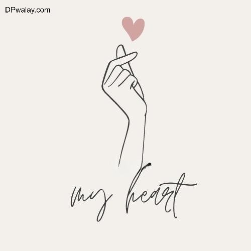 a hand holding a heart with the words, `'''''''' '
